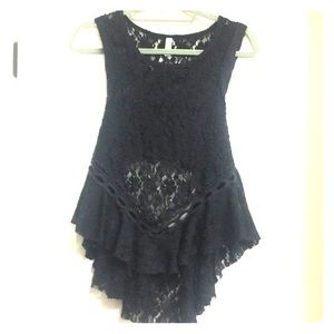 Free People Black Top back cutout small